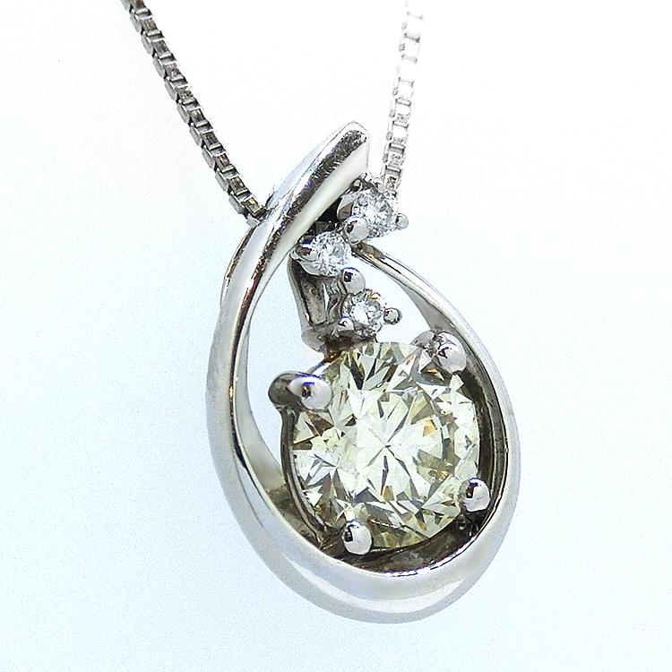PT 1.01カラット ダイヤモンド ネックレス ス ネックレス プラチナ PT ダイヤモンド ペンダント 1.01ct ダイヤ 4月