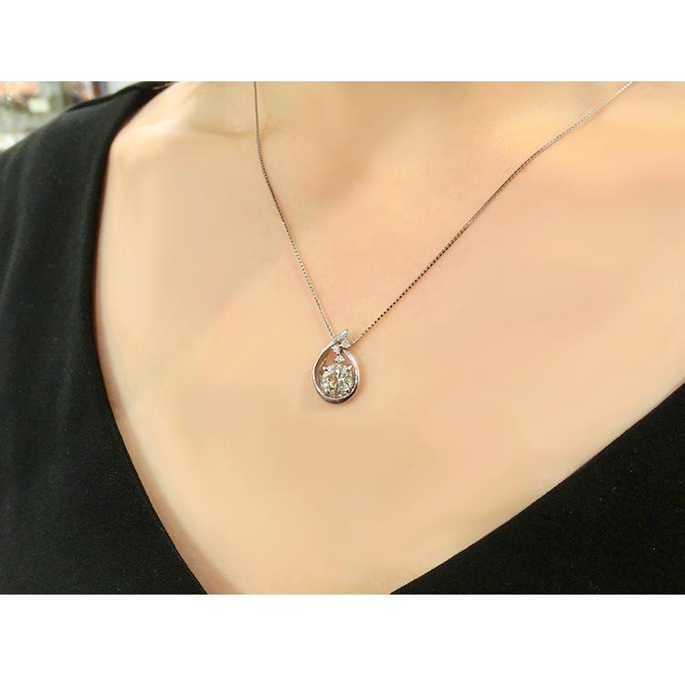ネックレス プラチナ PT ダイヤモンド ペンダント 1.01ct ダイヤ 4月