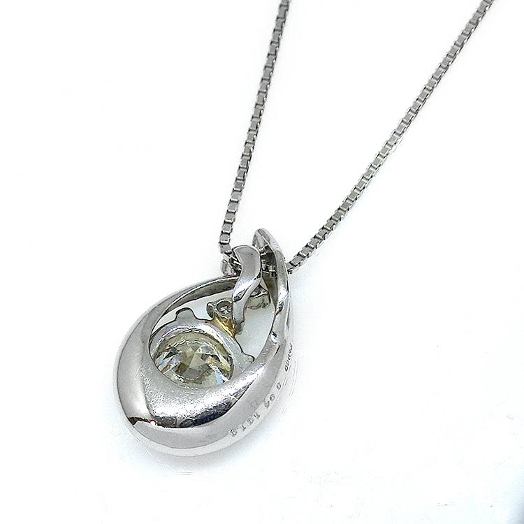 ネックレス プラチナ PT ダイヤモンド ペンダント 1.01ct ダイヤ 4月