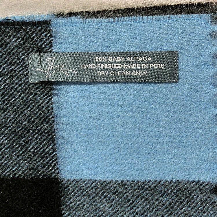 ●ペルー製 ベビーアルパカマフラー チェック ストール マフラー ベビーアルパカ 100% 国際アルパカ協会