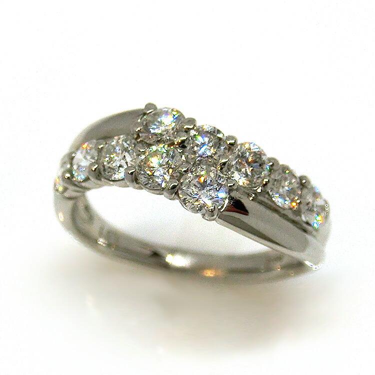 リング ダイヤモンド プラチナ 1カラット 1.01ct 10石 結婚記念 リング ダイヤモンド プラチナ 1カラット 1.01ct 10石 結婚記念