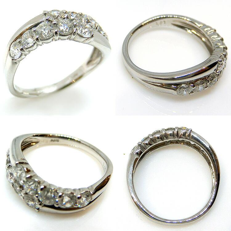 リング ダイヤモンド プラチナ 1カラット 1.01ct 10石 結婚記念 リング ダイヤモンド プラチナ 1カラット 1.01ct 10石 結婚記念