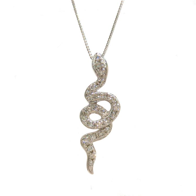 激安!新品! スネーク 蛇 ダイヤモンド ネックレス pt850 プラチナ ネックレス 蛇 へび ヘビ モチーフ プラチナ ダイヤモンド スネーク