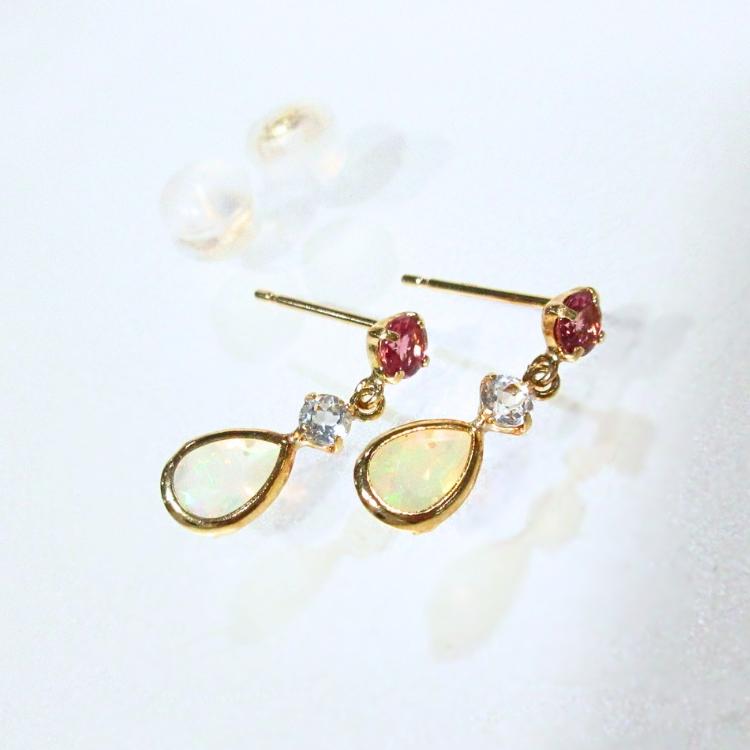 18金【翡翠】と【真珠】ドロップピアス 楽天市場】ブルートパーズ ピアス 18金 18k K18イエローゴールド