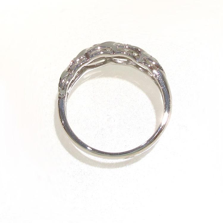 ダイヤモンド プラチナ リング 指輪 D-0.50ct 12号 PT 存在感 ご褒美 おしゃれ 美しい クラシック 豪華 斜めライン (t79)の画像