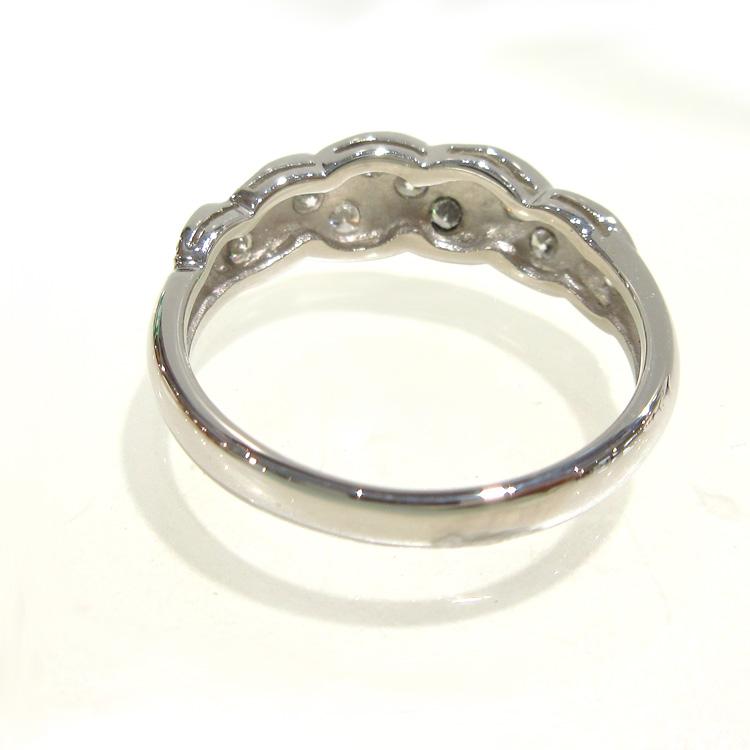 ダイヤモンド プラチナ リング 指輪 D-0.50ct 12号 PT 存在感 ご褒美 おしゃれ 美しい クラシック 豪華 斜めライン (t79)の画像