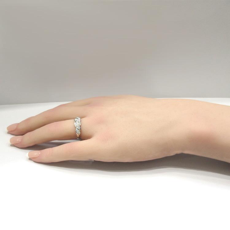 ダイヤモンド プラチナ リング 指輪 D-0.50ct 12号 PT 存在感 ご褒美 おしゃれ 美しい クラシック 豪華 斜めライン (t79)の画像