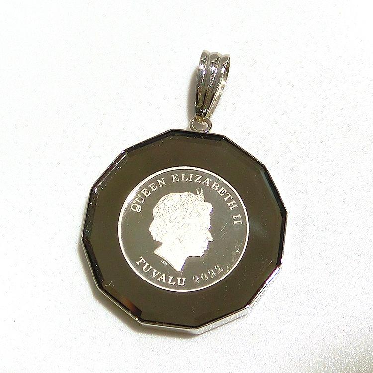 ペンダントトップ コイン K18 K24 1/25オンス PT9995 1/25OZ 10気圧