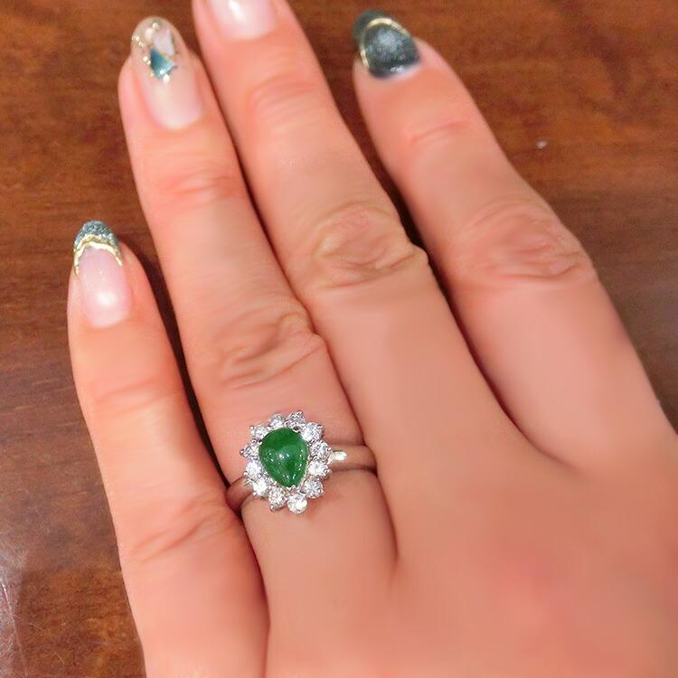 Ptプラチナ 翡翠　ヒスイ 指輪 imgrc0082347340.jpg