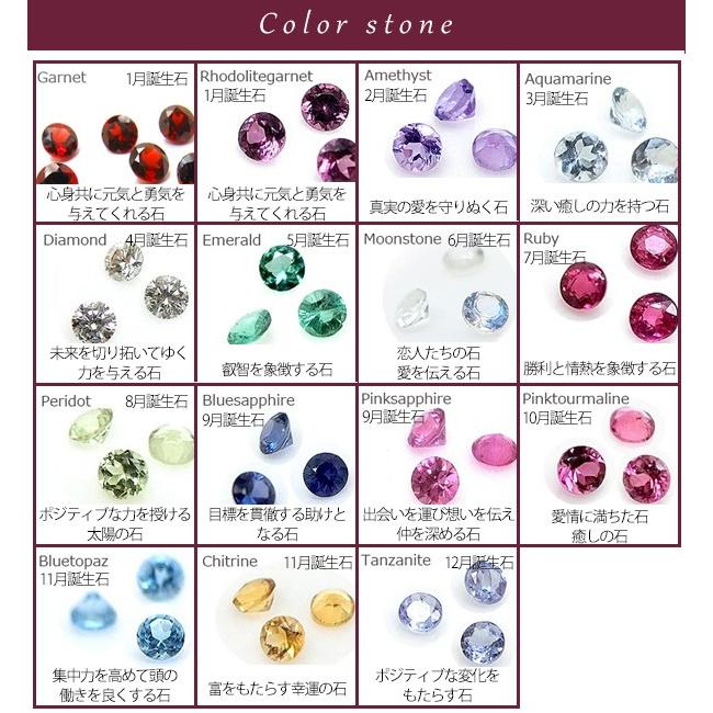 (見積商品)ベビーリング ネックレス 10金(K10) ピンク/ホワイト/イエローゴールド 誕生石 オーダー 組み合わせ自由(ND)