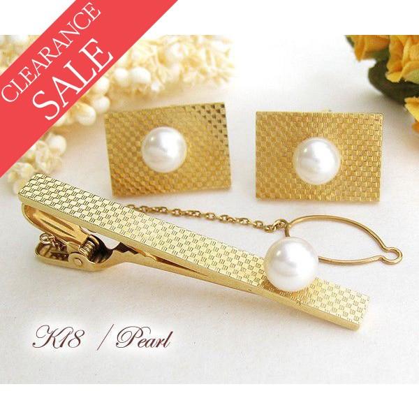 激安商品 値下げしました 上質 本真珠 ネクタイピン 18金 tdh