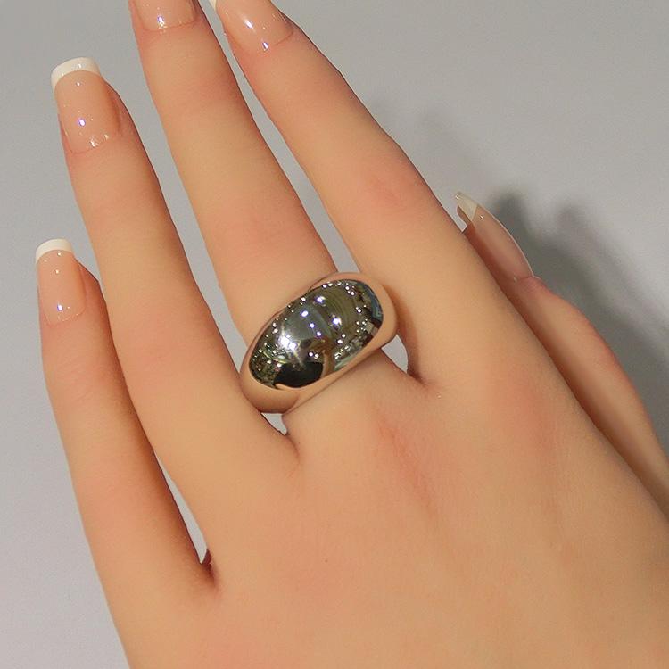 美品　ウノアエレ　K18PGリング　約15号 UNOAERRE（ウノアエレ） 指輪 リング 15号 UNOAERRE SILVER COLLECTION