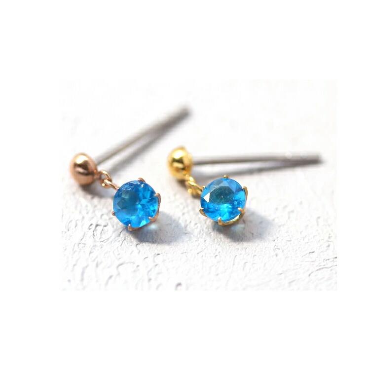 ピアス 金属アレルギー ブルームーンストーン アパタイト セカンド