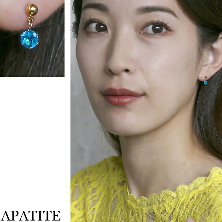ピアス 金属アレルギー ブルームーンストーン アパタイト セカンド