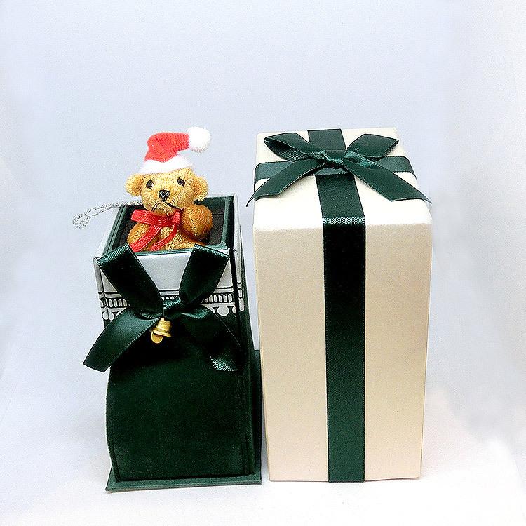 ジュエリーボックス 宝石箱 BOX ケース ラッピング 赤 緑 リボン 小物