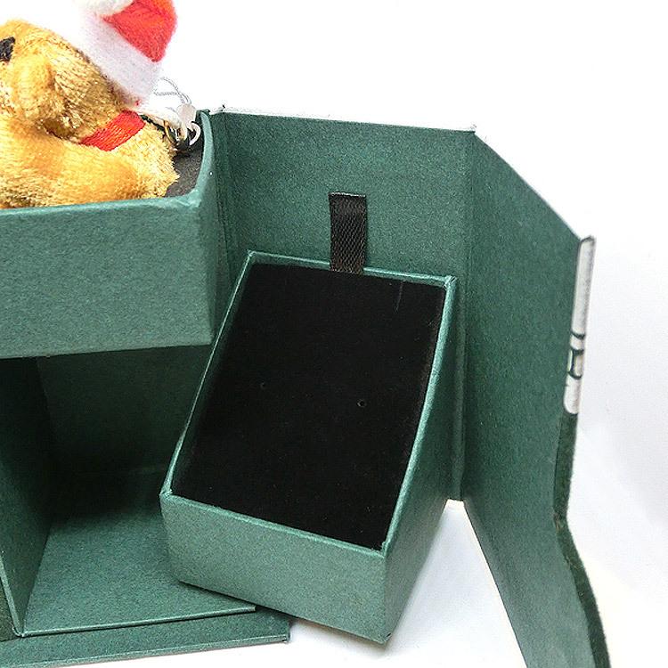 ジュエリーボックス 宝石箱 BOX ケース ラッピング 赤 緑 リボン 小物