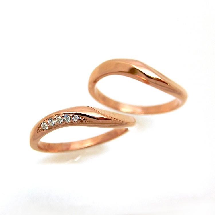 (見積商品) 2本セット ニッケルフリー ペアリング マリッジリング 結婚指輪 メンズ 10金 ダイヤモンド オーダー yk305 (ND)の画像
