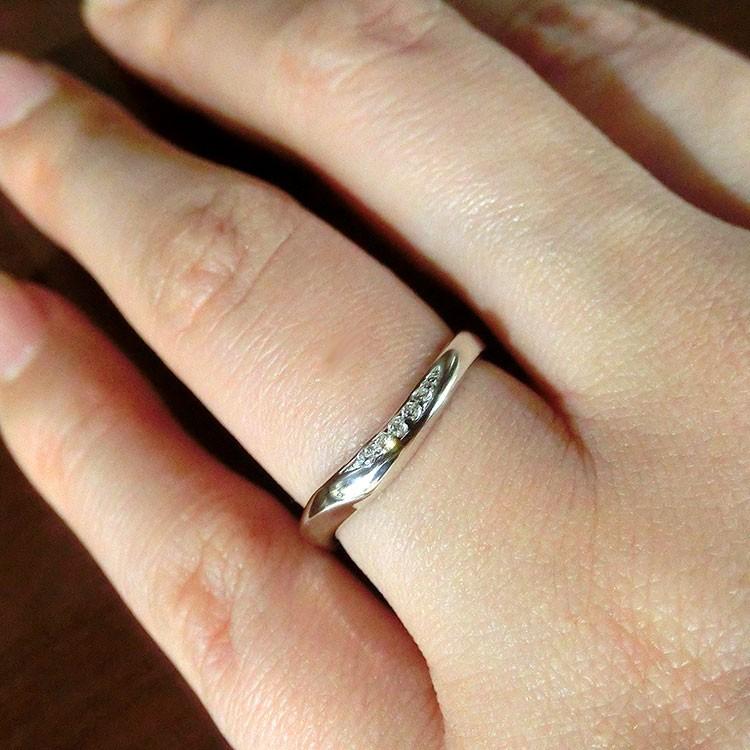 (見積商品) 2本セット ニッケルフリー ペアリング マリッジリング 結婚指輪 メンズ 10金 ダイヤモンド オーダー yk305 (ND)の画像