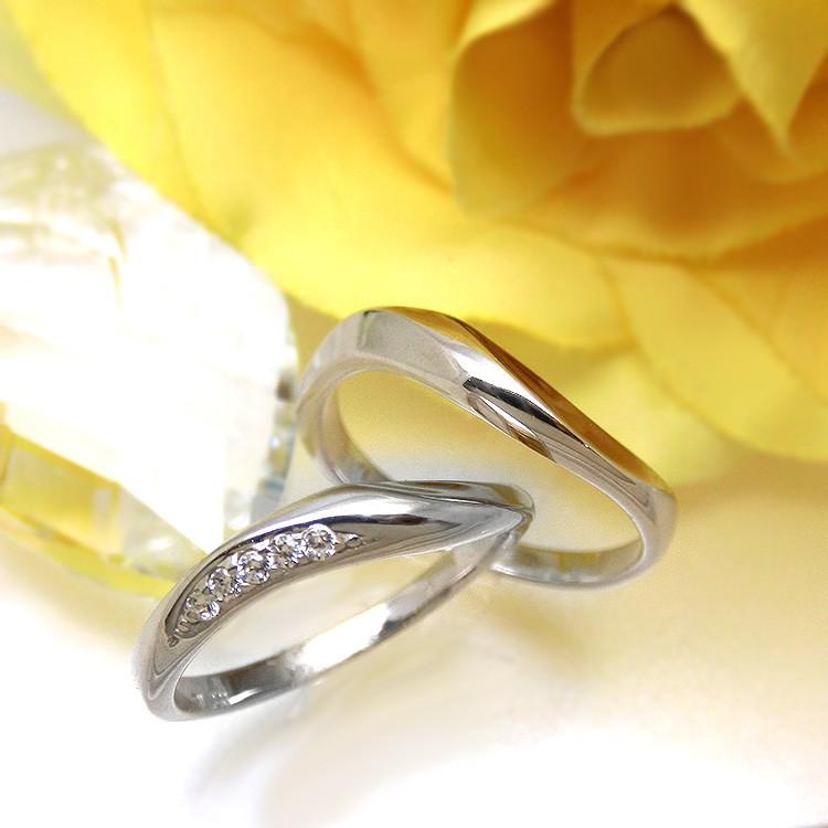 (見積商品) 2本セット ニッケルフリー ペアリング マリッジリング 結婚指輪 メンズ 10金 ダイヤモンド オーダー yk305 (ND)の画像
