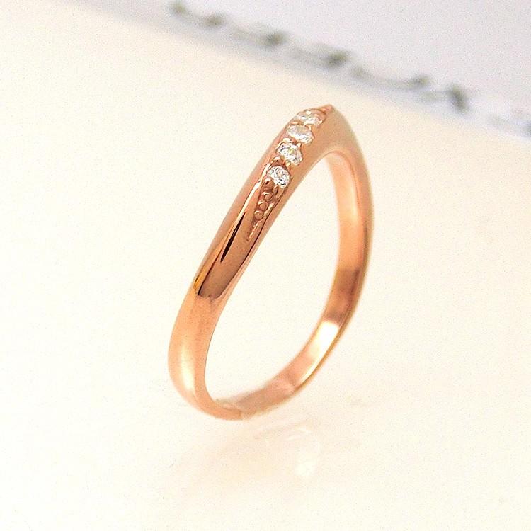 (見積商品) 2本セット ペアリング マリッジリング 結婚指輪 ニッケルフリー 10金 ダイヤモンド オーダー (ND)の画像