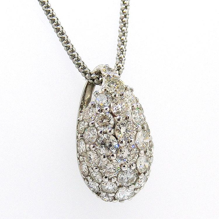 ネックレス プラチナ ダイヤモンド ペンダント 2.00ct 35石 PT