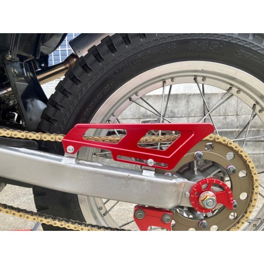 アルミヒールガード チタン セロー225/250 トリッカー TW200/225 WR250R/X CRF250L/RALLY CRM250R/AR XR250/BAJA CRF1100L|tamaiti-syoten|03