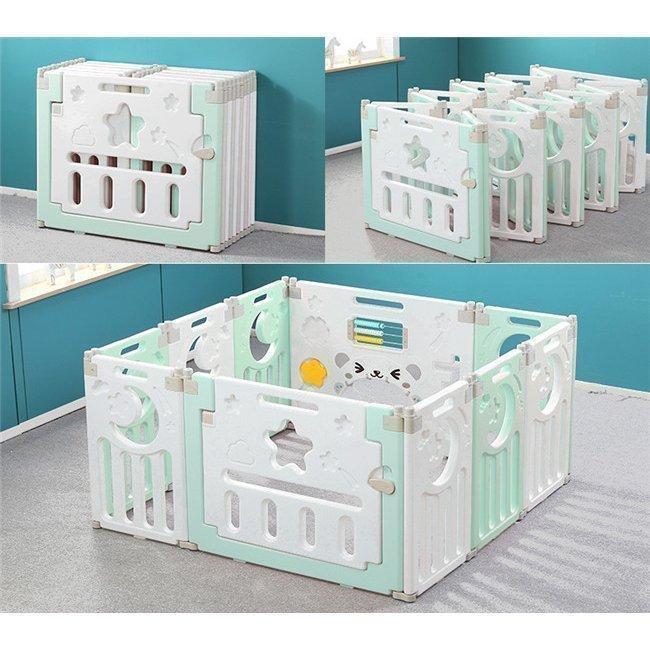 新作商品 ベビーサークル ベビーゲート 折りたたみ おしゃれ プレイヤード プラスチック ドア付き 扉ロック セーフティーゲート 赤ちゃん 柵 安全 長方 