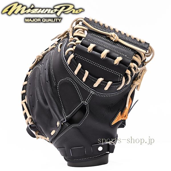 mizuno pro ミズノプロ 硬式用 キャッチャーミット ブラック Mizuno Pro ミズノプロ 號 限定品 1AJCH35020 M-R型 ブラック×ブロンド