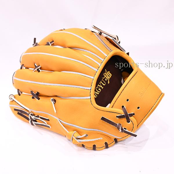 あすつく 和牛JB 硬式用 JB-009 外野手用 スパークルイエロー ブラウン