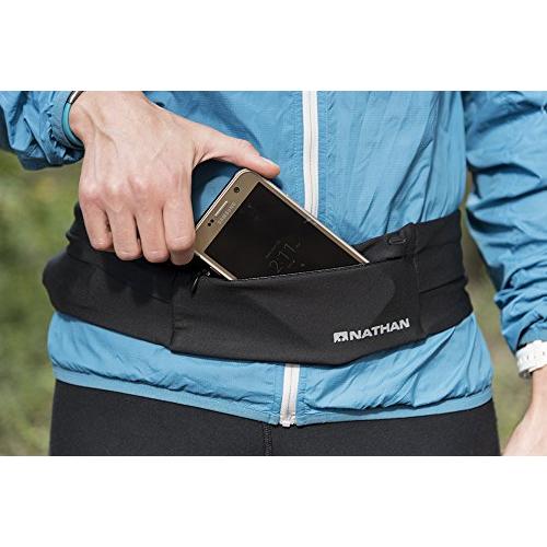 NATHAN ランニングベルトポケット付き　黒 Amazon | ネイサン(NATHAN) ランニングポーチ ウエストポーチ