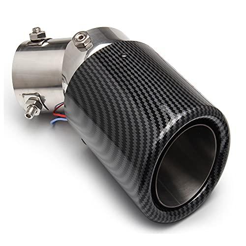 VEHSUN マフラーカッター LED 軽自動車 下向き カーボン調 向き 調整