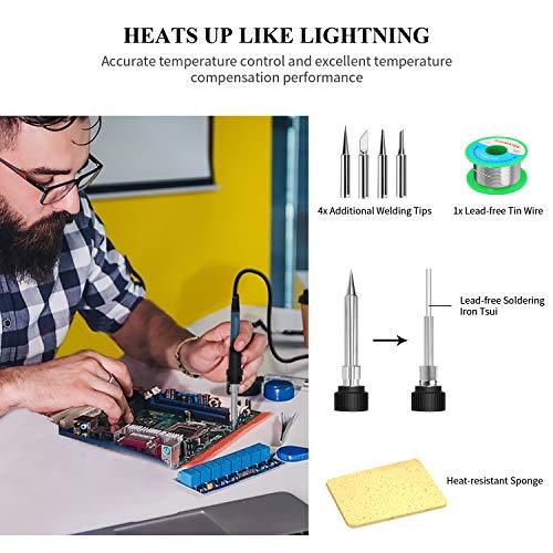HANMATEK 2 in 1ヒートガンはんだごて 熱風リワークガンステーションと