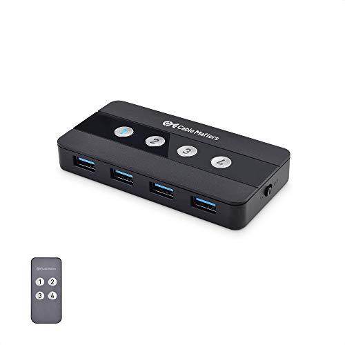 Cable Matters USB切替器 4ポート USB 3.0 4台PC用 4入力4出力 5Gbps
