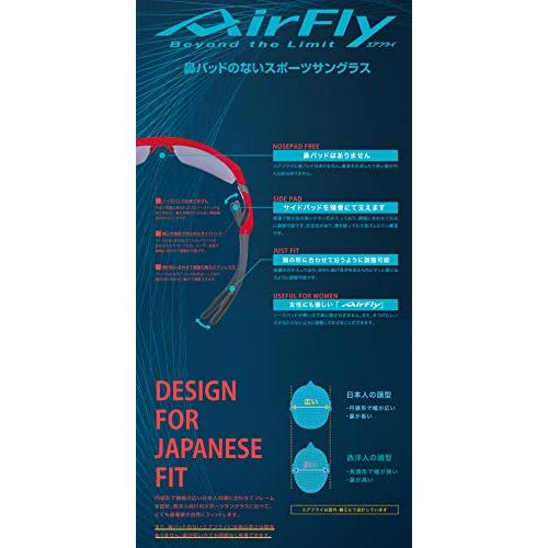 AirFly(エアフライ) ノーズパッドレススポーツサングラス AF-303 C-3 新サイドパッド搭載 ブルーフレーム/ミラーレンズ AF-303_5