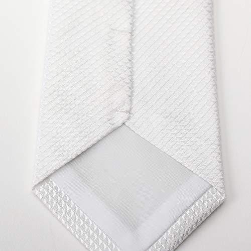 [ドレスコード101] フォーマル 結婚式 ネクタイ ストライプ メンズ 新郎 冠婚葬祭 入学式 洗える ホワイト 無地 白 ギフト プレゼント パー |  | 05