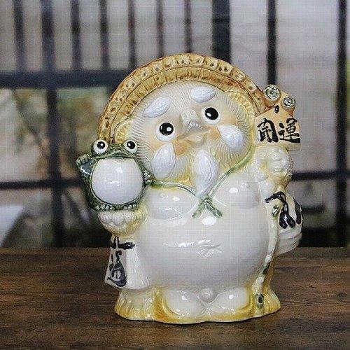 信楽焼 仙人狸（蛙持ち） しがらきハンカチパッケージ 信楽焼き 陶器 