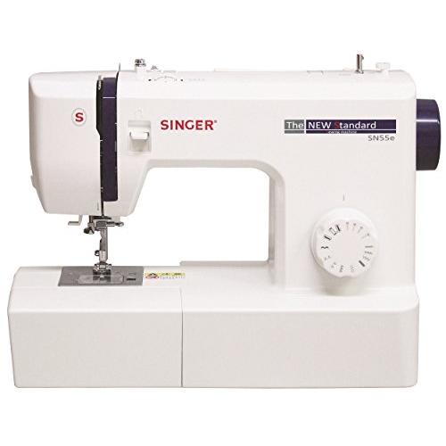 シンガー 電動ミシン フットコントローラー付き SN55e ホワイト : たま