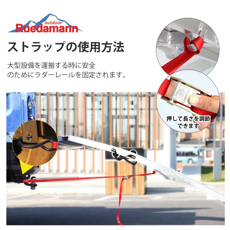 Ruedamann バイク スロープ ラダーレール 長さ215cm 幅28cm 耐 Ruedamann バイク スロープ ラダーレール 長さ215cm 幅28cm 耐