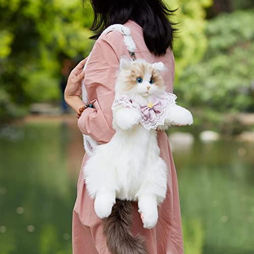 Chongker ハンドメイド リアルな猫型リュック 猫のぬいぐるみ Chongker ハンドメイド リアルな猫型リュック 猫のぬいぐるみ