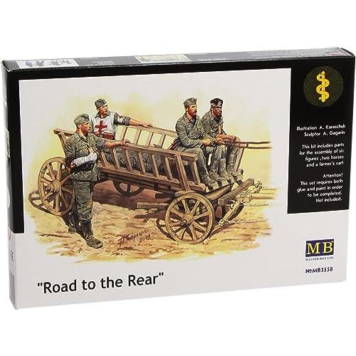 マスターボックス 1/35 ドイツ 歩兵4体・馬車 負傷兵撤退シーン