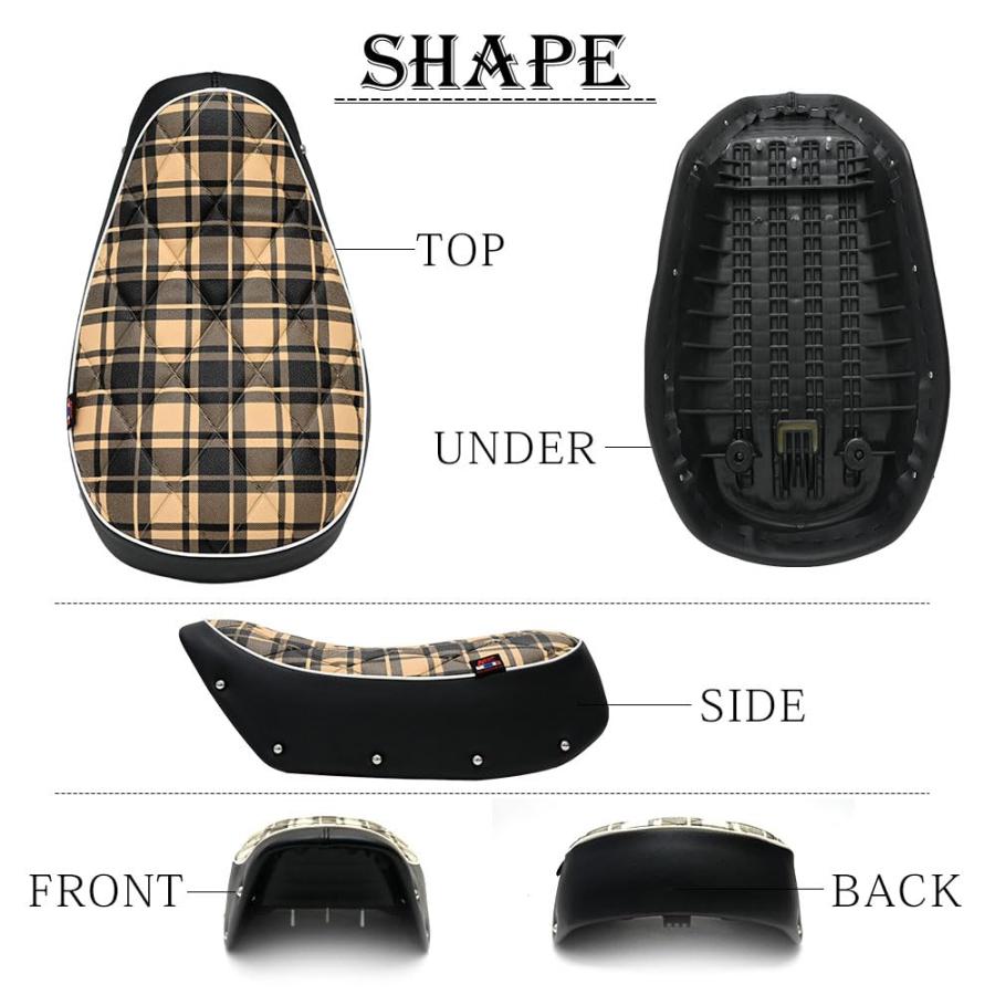 MONKEY125 JB02 JB03 モンキー 125 カスタム シート チェック柄