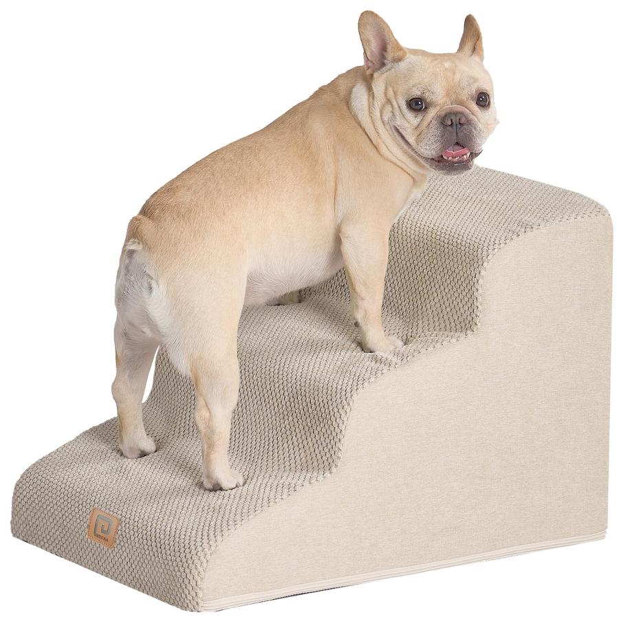 犬階段 3段 ベージュ EHEYCIGA ドッグステップ ペット階段 洗える EHEYCIGA 犬階段 3段 ベージュ ドッグステップ ペット階段 滑り止め