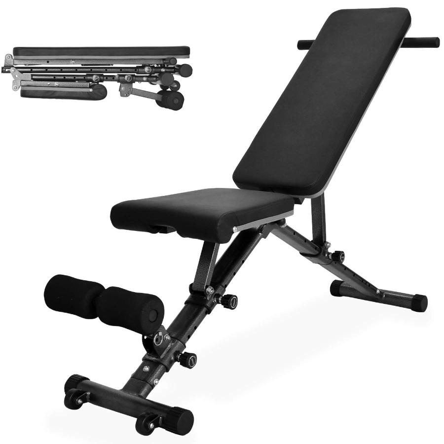 新品　BARWING(バーウィング) トレーニングベンチ 折り畳み BARWING(バーウィング) 可変式 トレーニングベンチ 4WAY インクライン