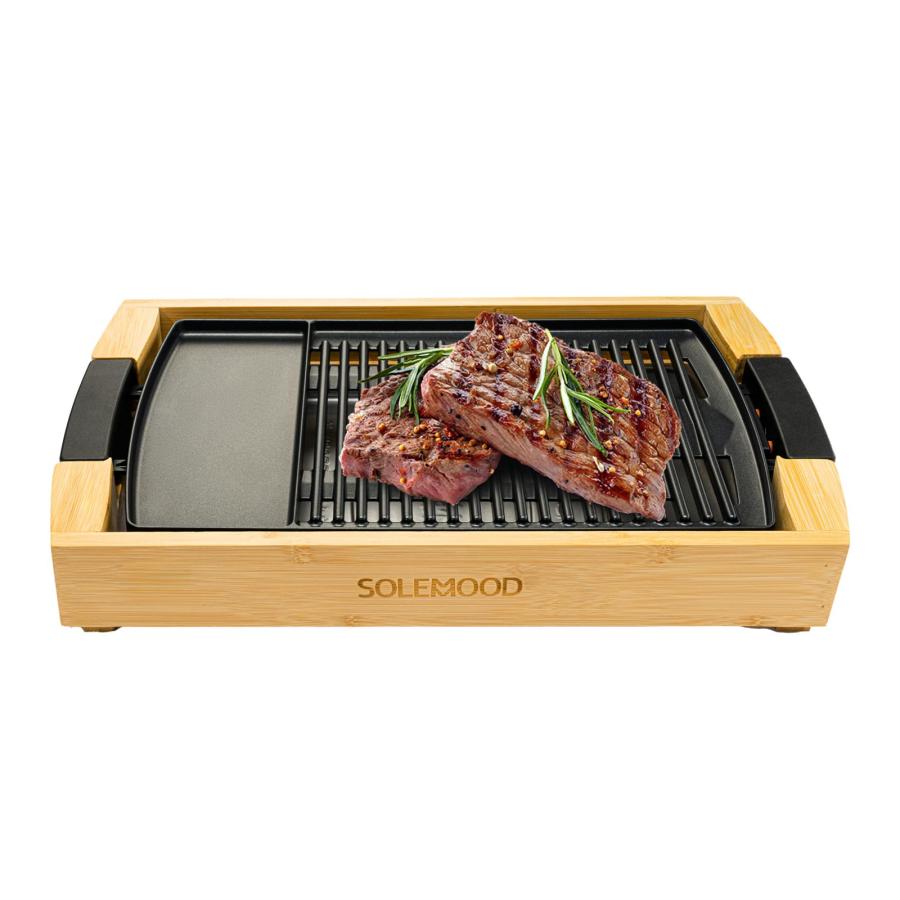 SOLEMOOD ホットプレート 焼肉プレート 1200W 煙のでにくい 減煙 Amazon | SOLEMOOD ホットプレート 焼肉プレート 1200W 高火力 減煙 油