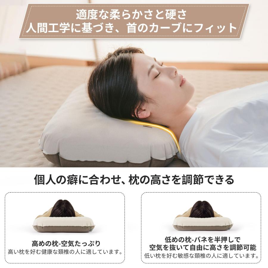 Naturehike 公式 キャンプ 枕 エアー ピロー 2in1 寝心地 高さ Naturehike 公式 キャンプ 枕 エアー ピロー 2in1 寝心地 高さ