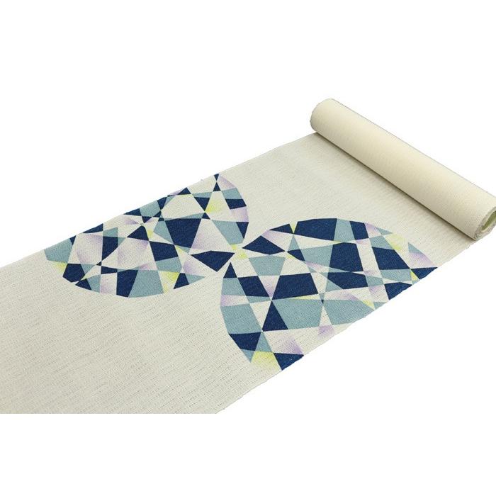 21新作モデル 麻 八寸帯 未仕立 ダイアモンド 白 紺 夏物 召しませ花 麻八寸名古屋帯 日本製 Finalsale対象商品30 Off Kpiss Fm