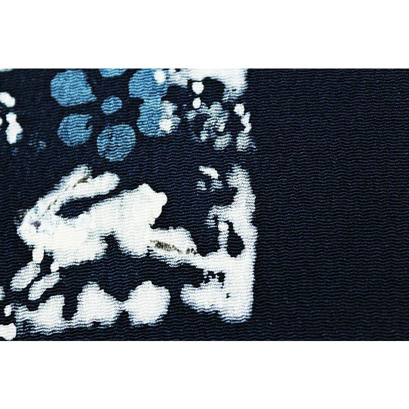 名古屋帯 ろうけつ染め 花兎 紺 染帯 正絹 九寸帯 未仕立 : Tamao 