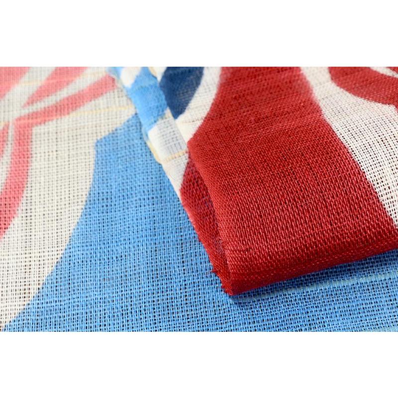 麻タペストリー 鯉のぼり 赤 本型染め 麻100％ 万葉舎 20cm×110cm