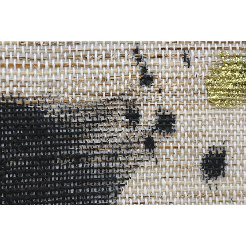 軸タペストリー 墨描き 花 タペストリー 和インテリア 万葉舎 麻90