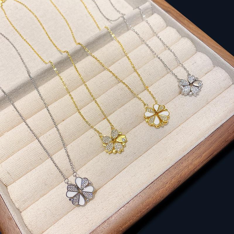 Tik Tok爆金チタン 鋼ネックレス 女性愛磁気吸引ペンダント 鎖骨チェーンアクセサリー p21005808d9d3たまオンラインストア